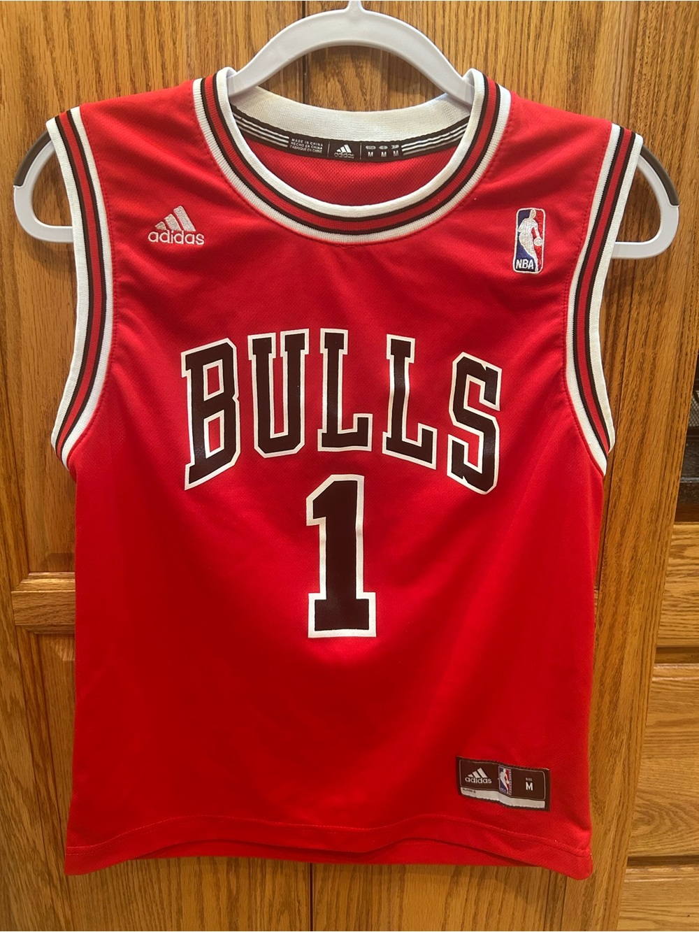 Youth Red Chicago Bulls #1 Basketball Jersey